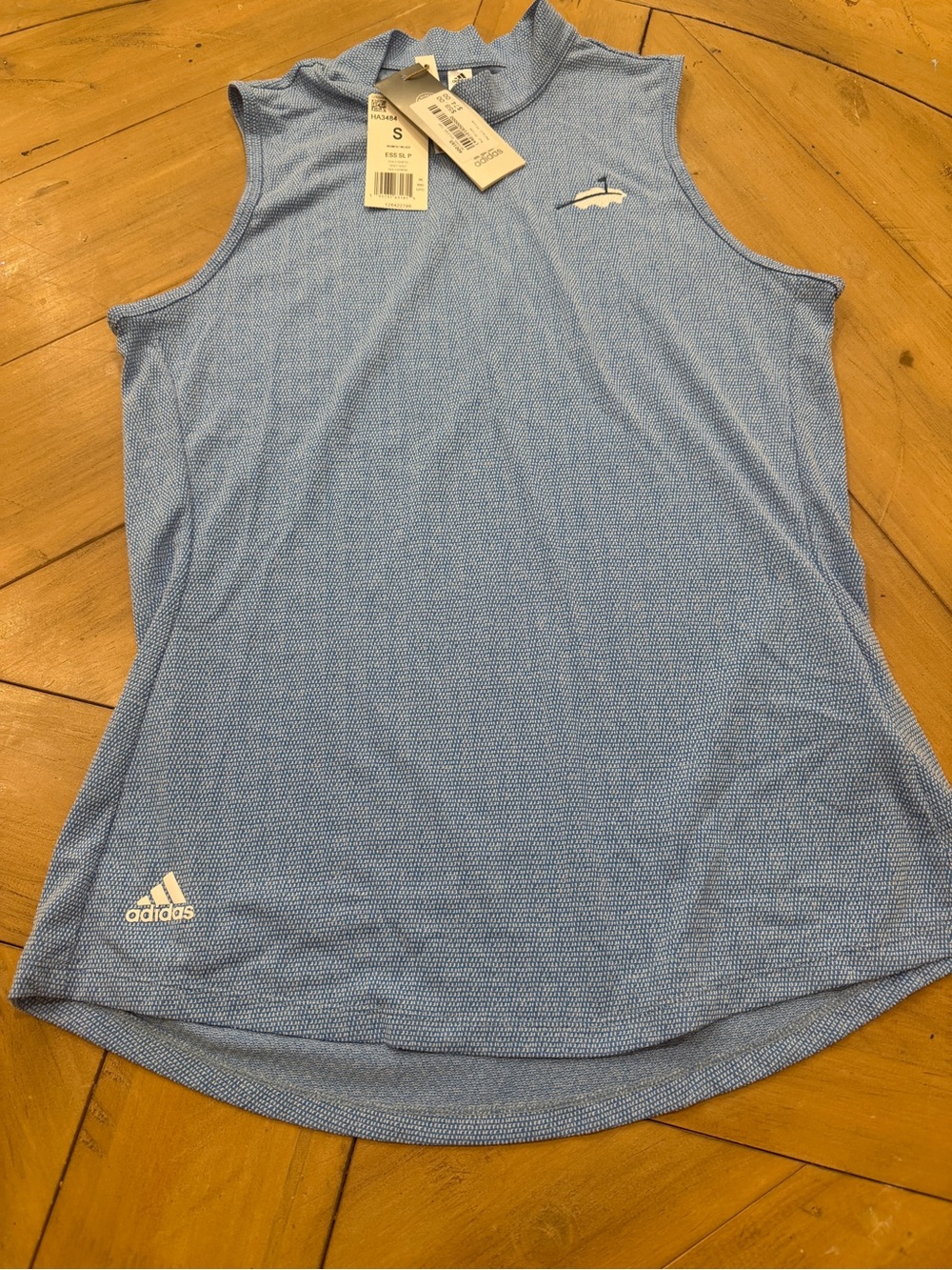 adidas Women's Sky Blue Sleeveless Golf Top Small NWT